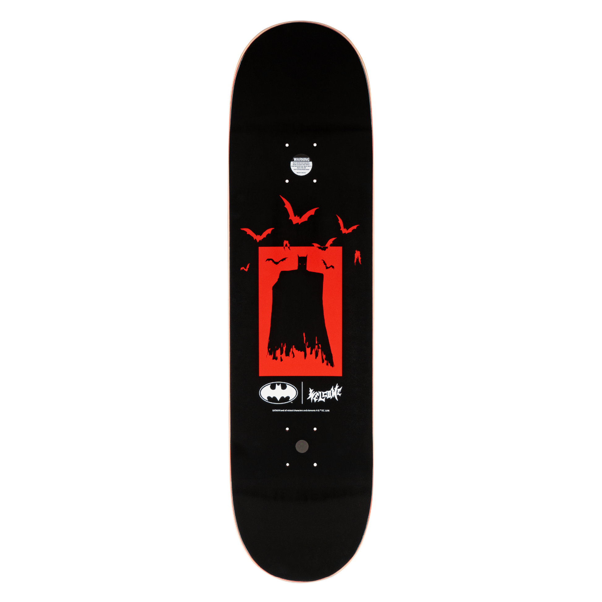 Welcome x Batman Bat Flames on Popsicle Deck - 8.5″ Black - Bow Shock Marketplace