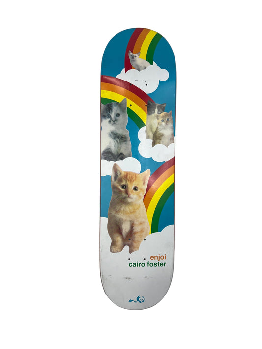 Cairo Foster Kitten Dreams White Multi Rainbow Size 8.125 X 31.7 Vintage NOS Deck