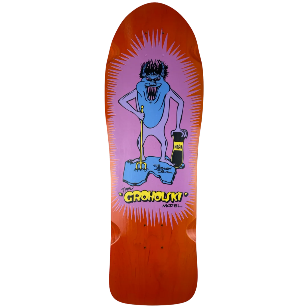 Vision Groholski Jersey Devil Deck - 9.5" Orange Stain - Bow Shock Marketplace