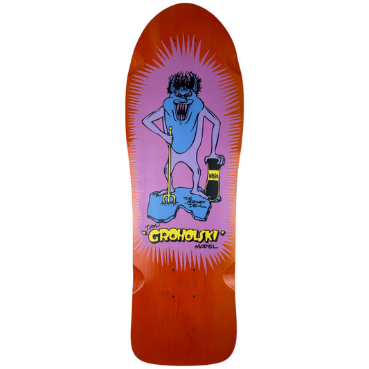 Vision Groholski Jersey Devil Deck - 9.5" Orange Stain - Bow Shock Marketplace