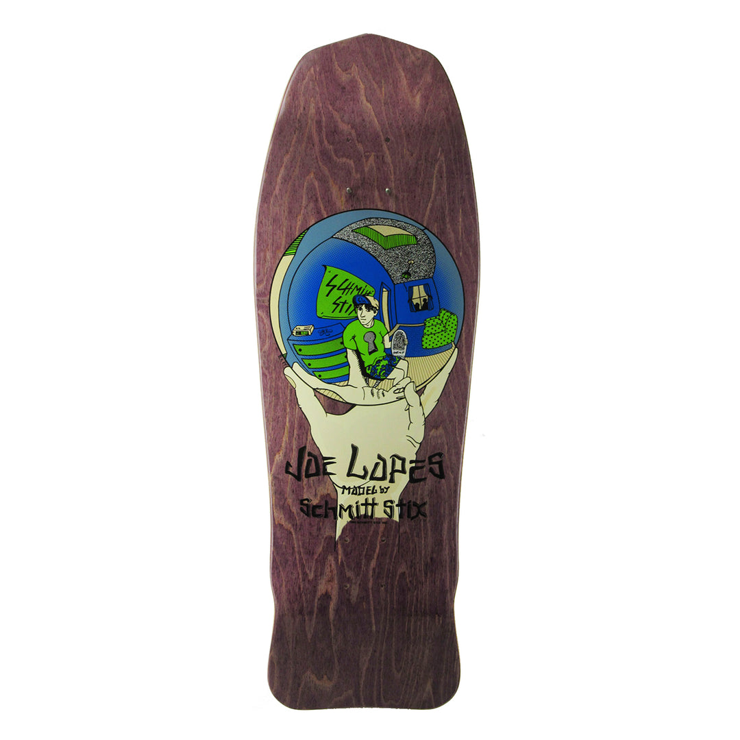 Schmitt Stix Joe Lopes Crystal Ball 10" Modern Concave Skateboard Deck - Bow Shock Marketplace