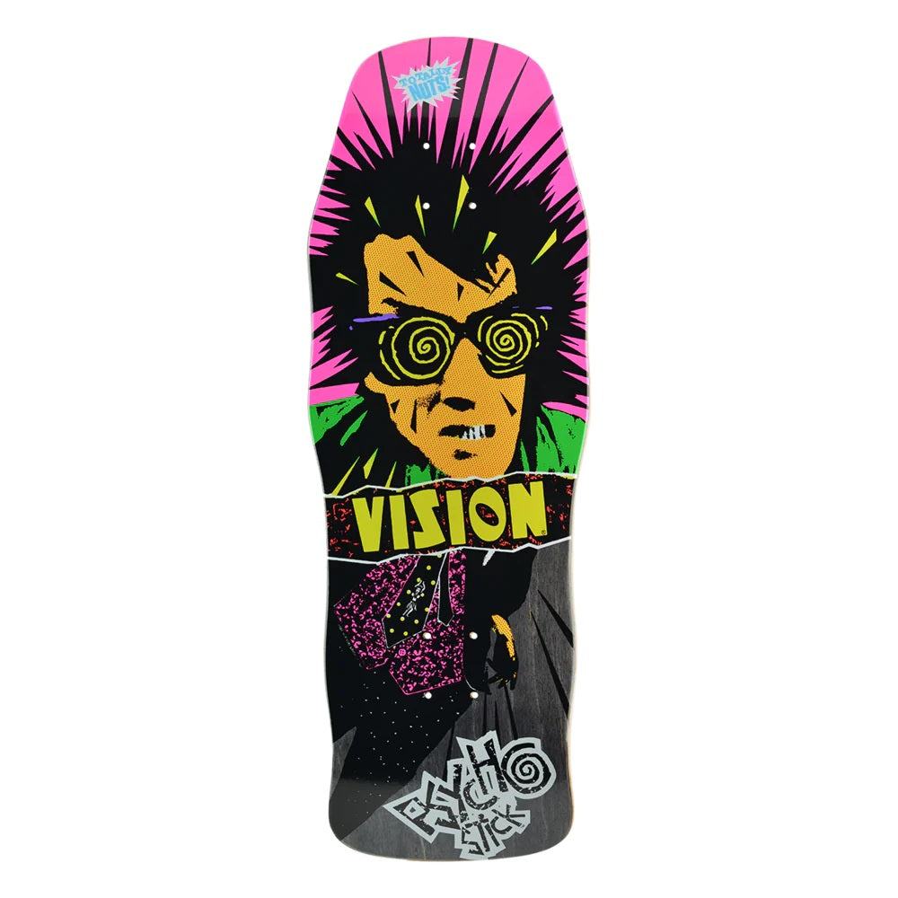 Vision Original Psycho Stick Skateboard Deck - 10″ Black Stain - Bow Shock Marketplace