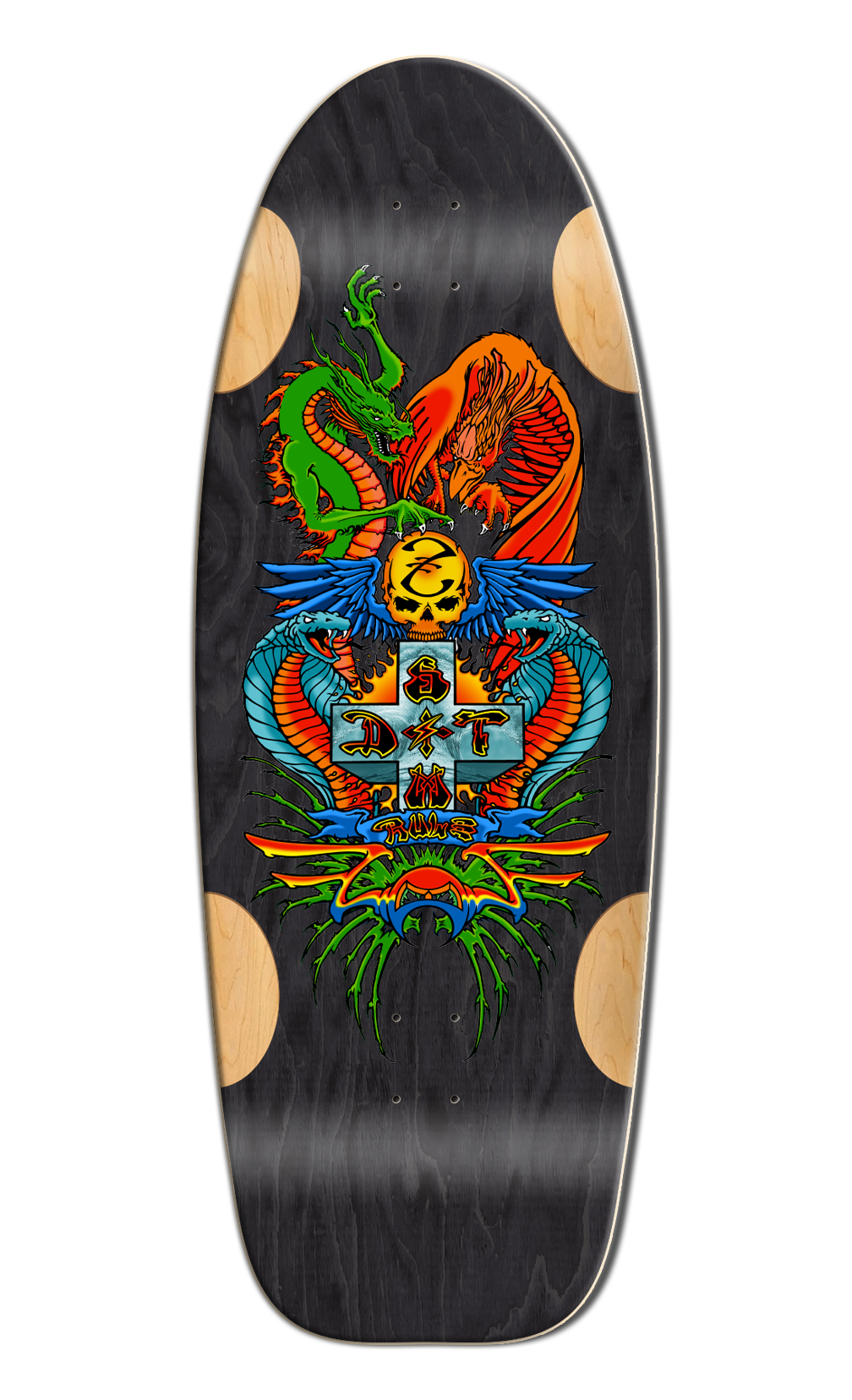 BullDog Designs "Dragon" 11.875" Skateboard Deck - Bow Shock Marketplace