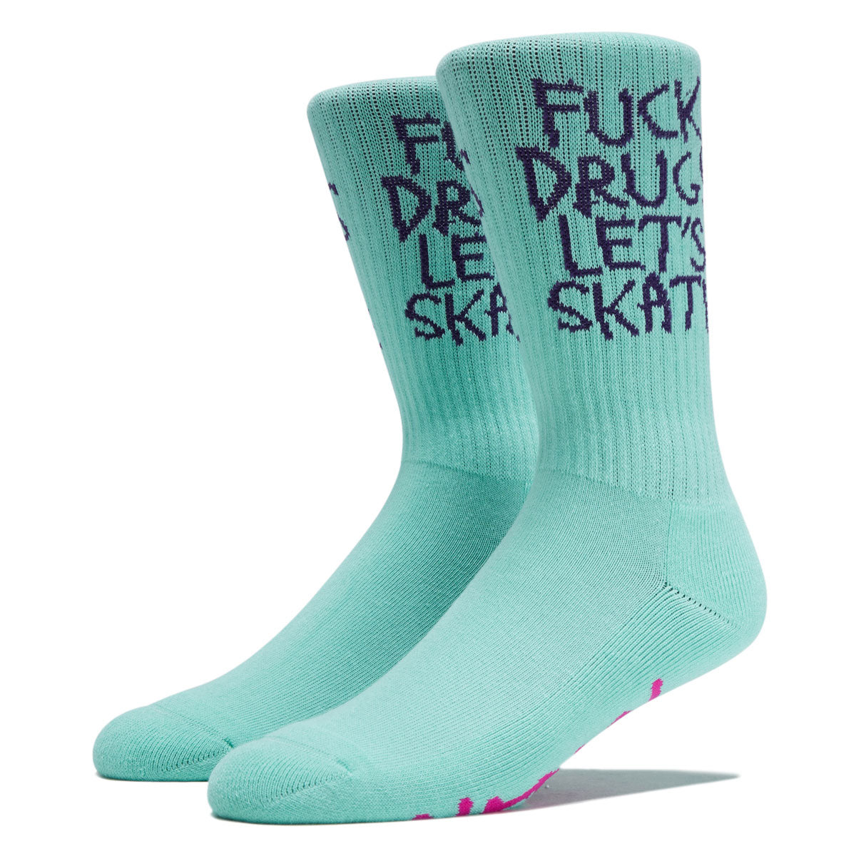 Heroin F Drugs Let'S Skate (Green) Socks