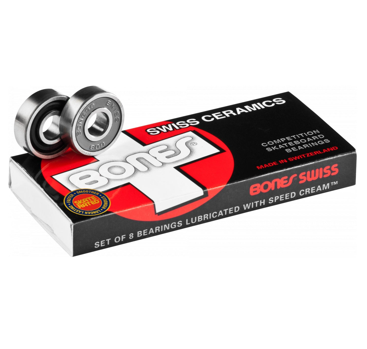 Bones Swiss Ceramic Skateboard Bearings (Set of 8) - Bow Shock Marketplace