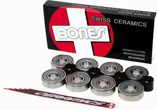 Bones Swiss Ceramic Skateboard Bearings (Set of 8) - Bow Shock Marketplace