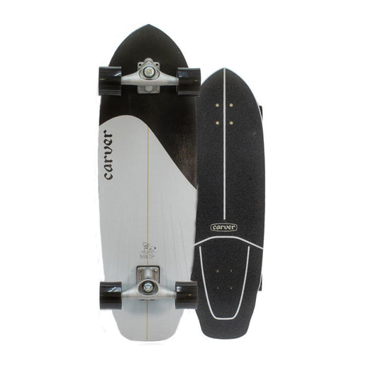Carver Black Tip Surfskate Complete CX Raw (V4) - 32.5″ - Bow Shock Marketplace
