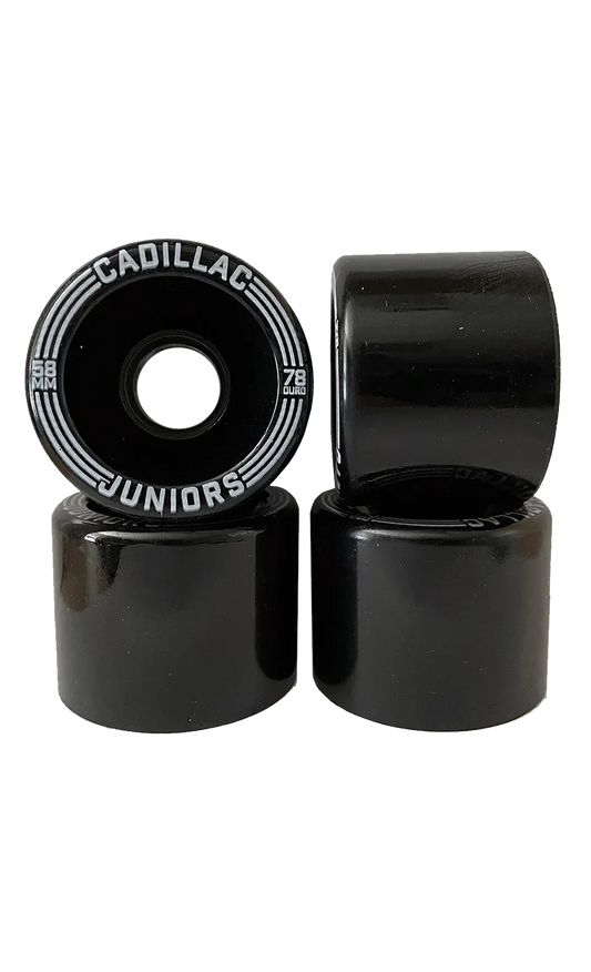 Cadillac Juniors Black 58mm 78A Skateboard Cruiser Wheels