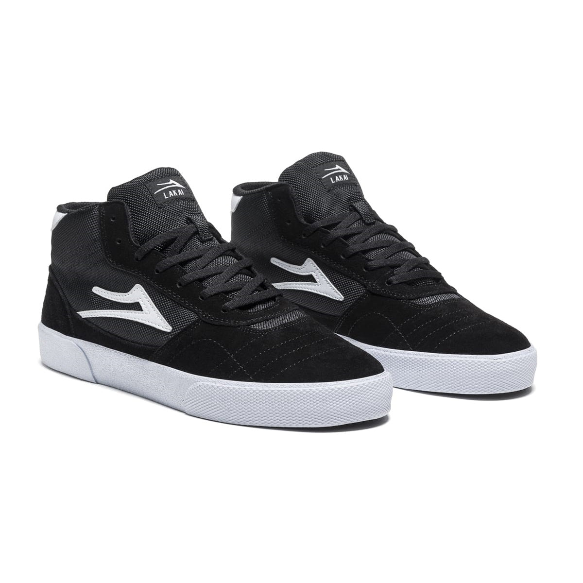 Lakai Shoes Cambridge Mid - Black/White Suede - Bow Shock Marketplace