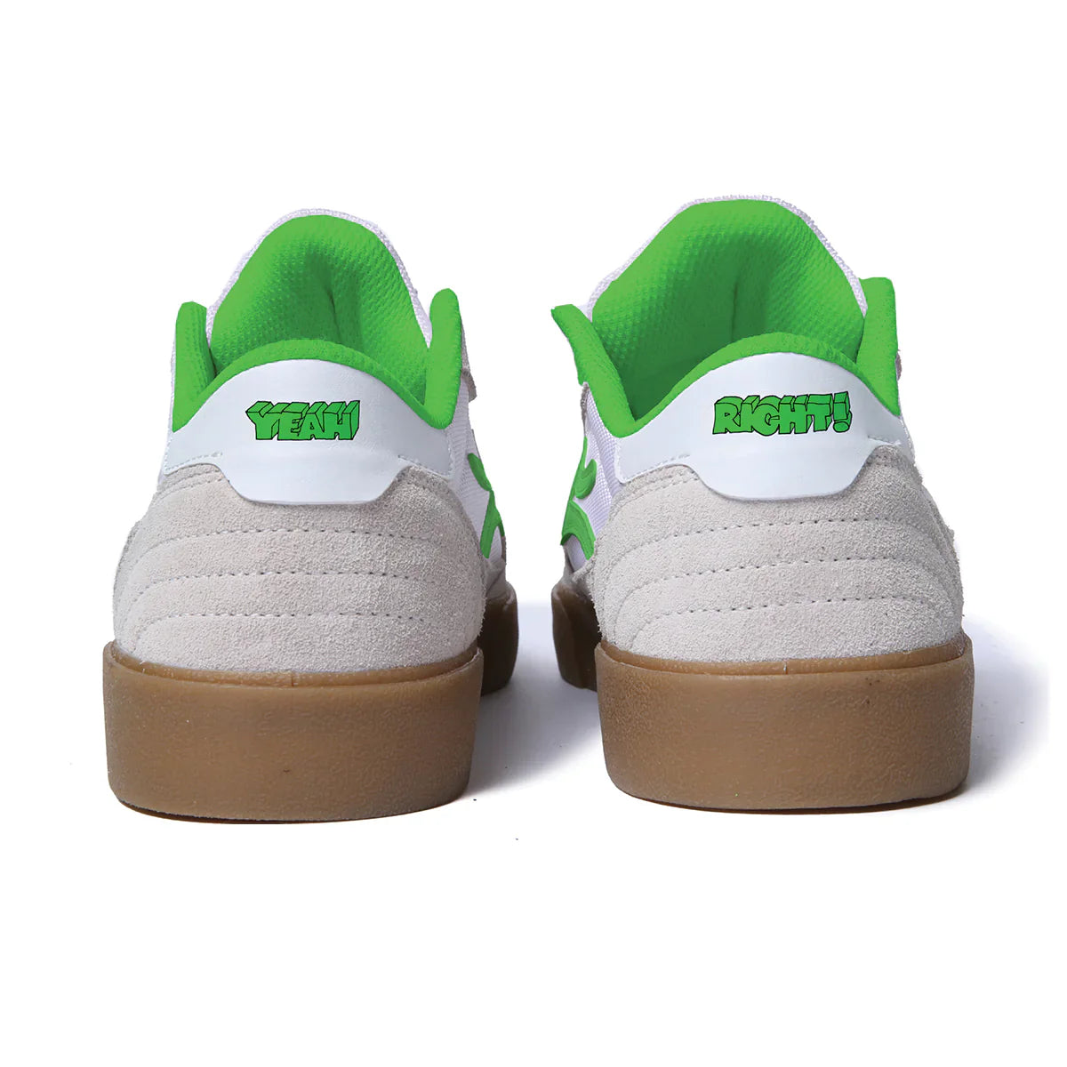 Lakai Shoes Cambridge SMU - White/UV Green Suede - Bow Shock Marketplace