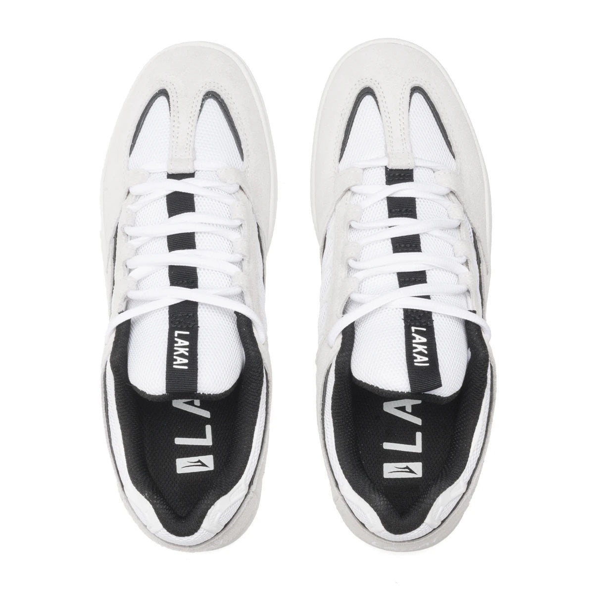 Lakai Shoes Carroll - White/Black Suede - Bow Shock Marketplace