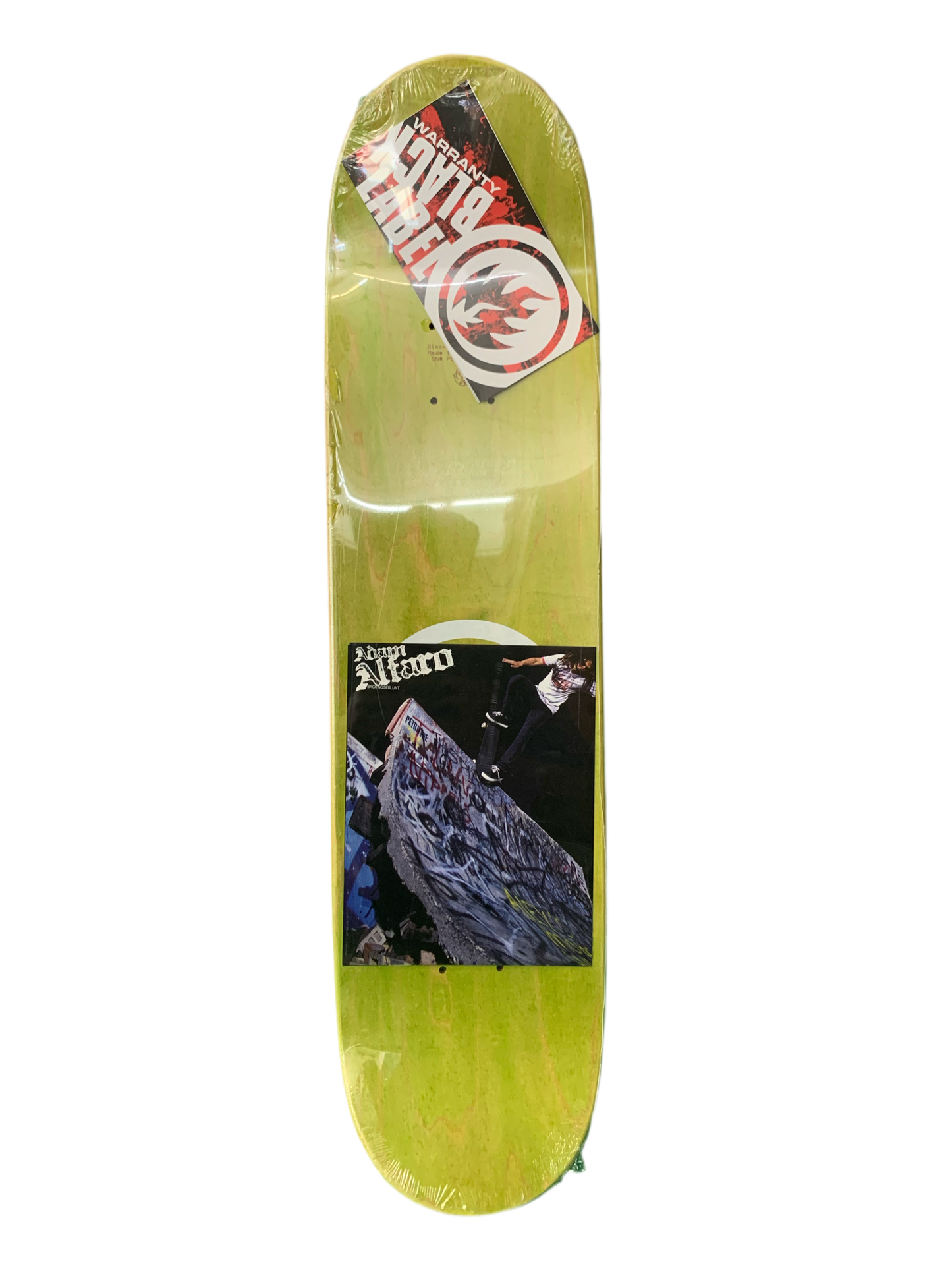 Black Label 2006 Adam Alfaro Happy Face Life Raft 7.8" Classic Skateboard Deck