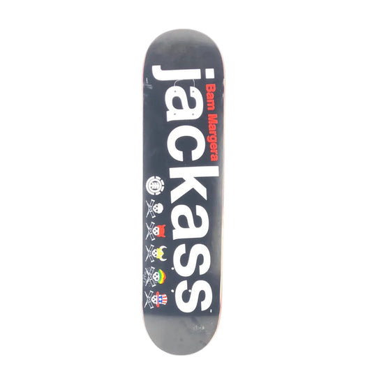 Element Bam Margera Jackass Graphic Black White Size 7.58" Skateboard Deck 2010