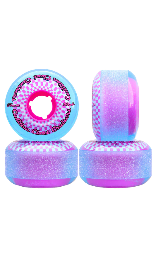 Cadillac Clout Cruisers Blue/Pink 57mm 80A Skateboard Cruiser Wheels