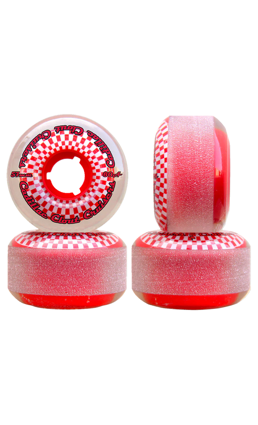 Cadillac Clout Cruisers Smoke/Red 57mm 80A Skateboard Cruiser Wheels