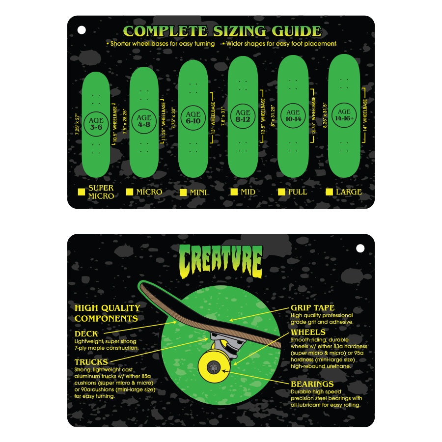 CREATURE LOGO 8" COMPLETE SKATEBOARD
