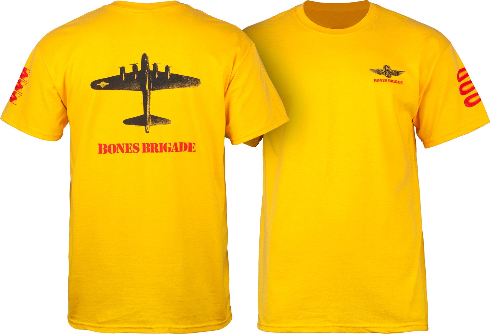 Bones Brigade Bomber T-shirt - Gold - Bow Shock Marketplace