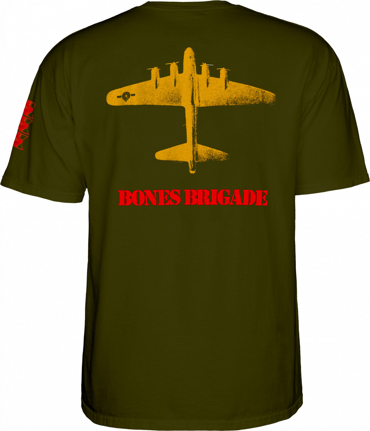 Bones Brigade Bomber T-shirt - Military Green - Bow Shock Marketplace