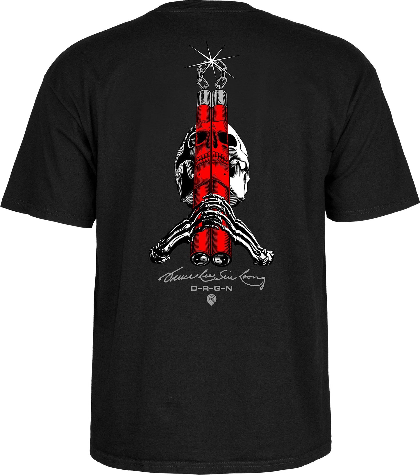 Powell Peralta Skull & Nunchucks Bruce Lee Collab T-shirt - Black