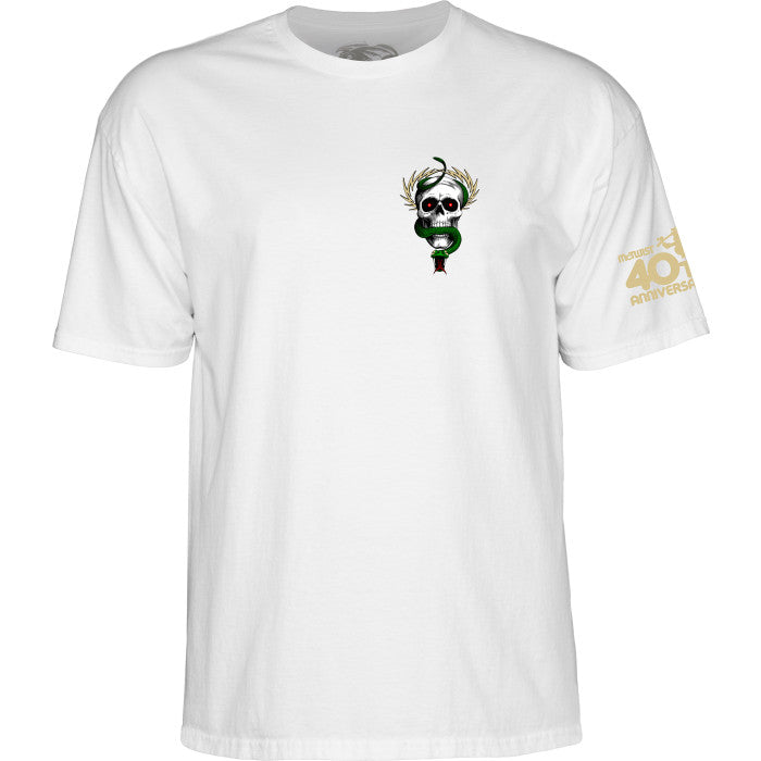 Powell Peralta McGill Skull and Snake 40th Anniversary T-shirt - White