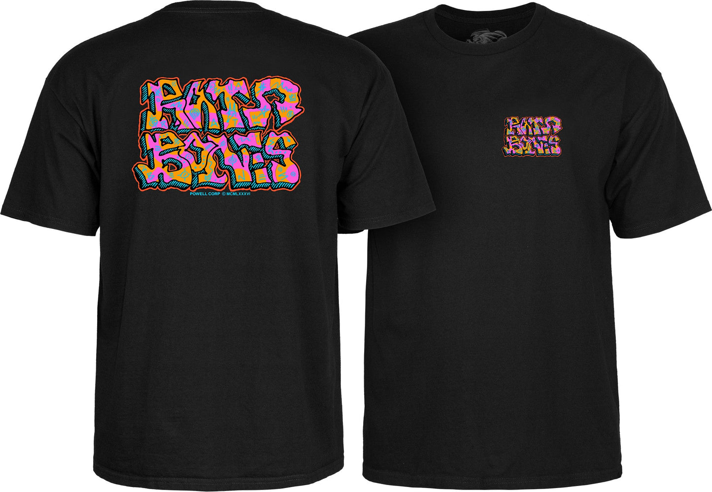Powell Peralta Rat Bones Graffiti T-Shirt - Bow Shock Marketplace