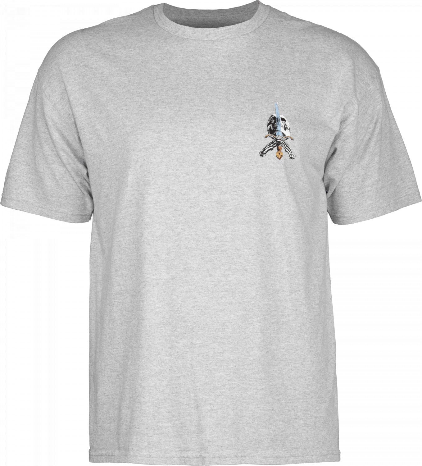 Powell Peralta Skull & Sword T-shirt - Gray - Bow Shock Marketplace