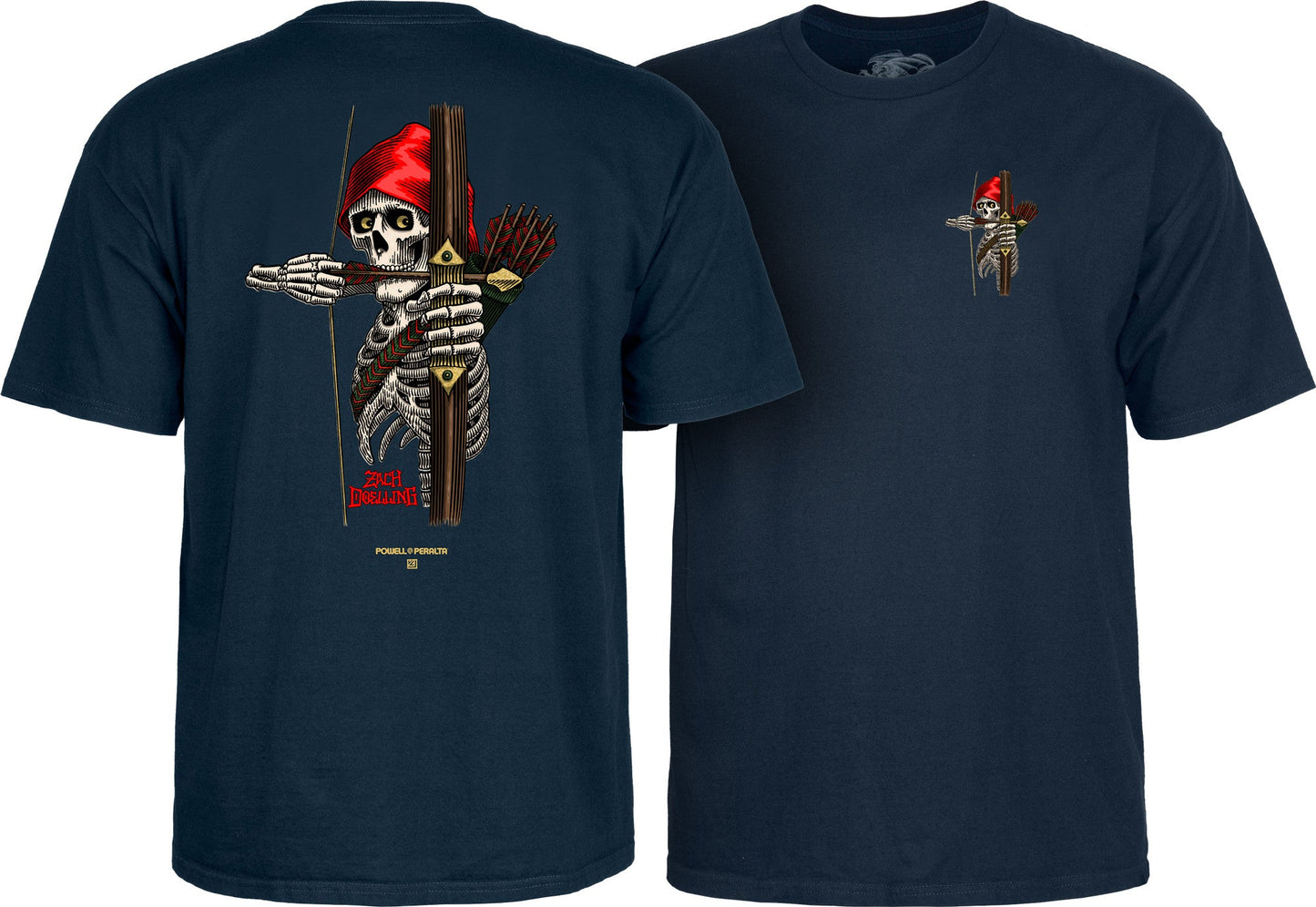 Powell Peralta Zach Doelling Archer T-Shirt - Navy