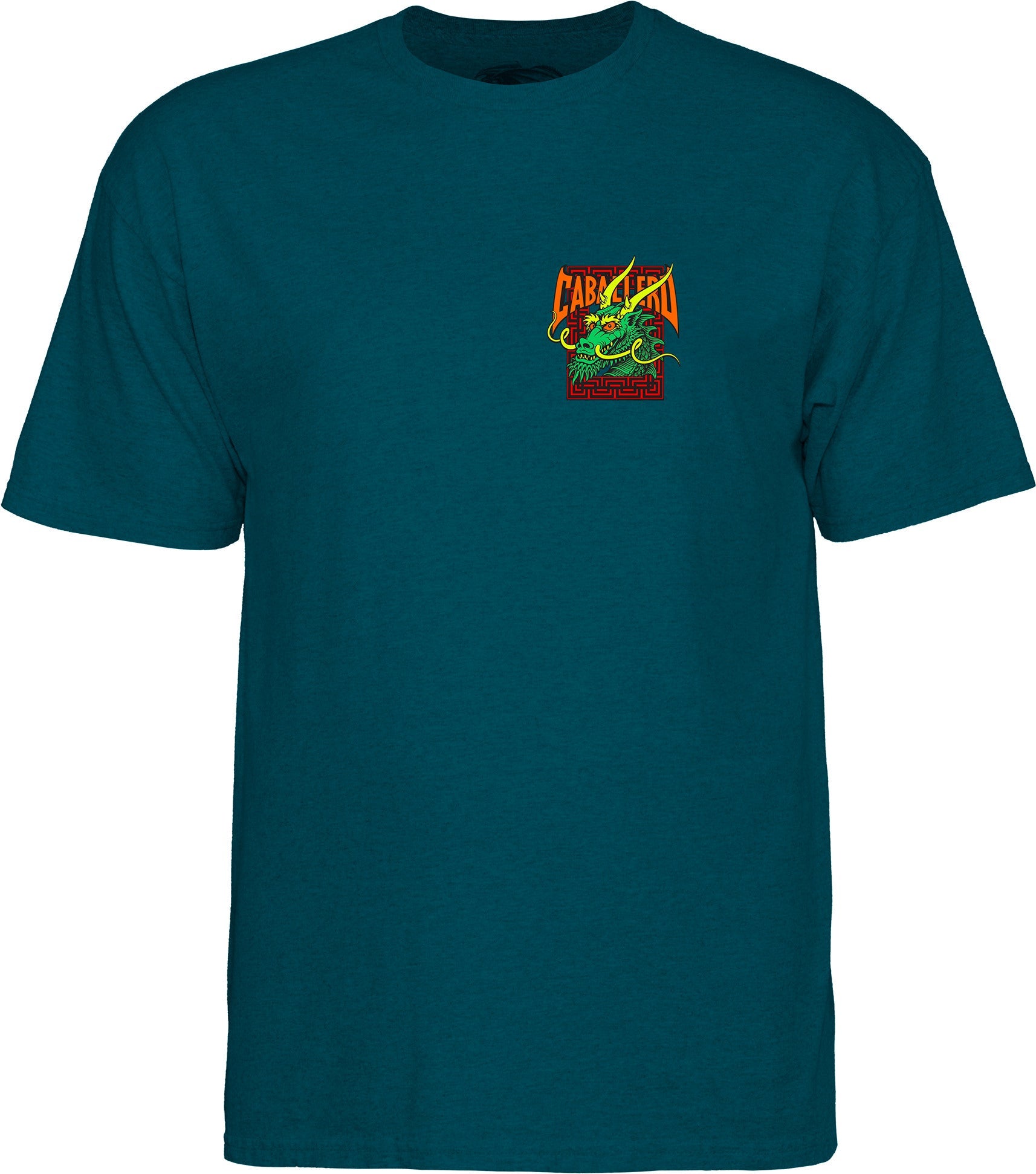 Powell Peralta Steve Caballero Street Dragon T-shirt - Midnight Teal - Bow Shock Marketplace