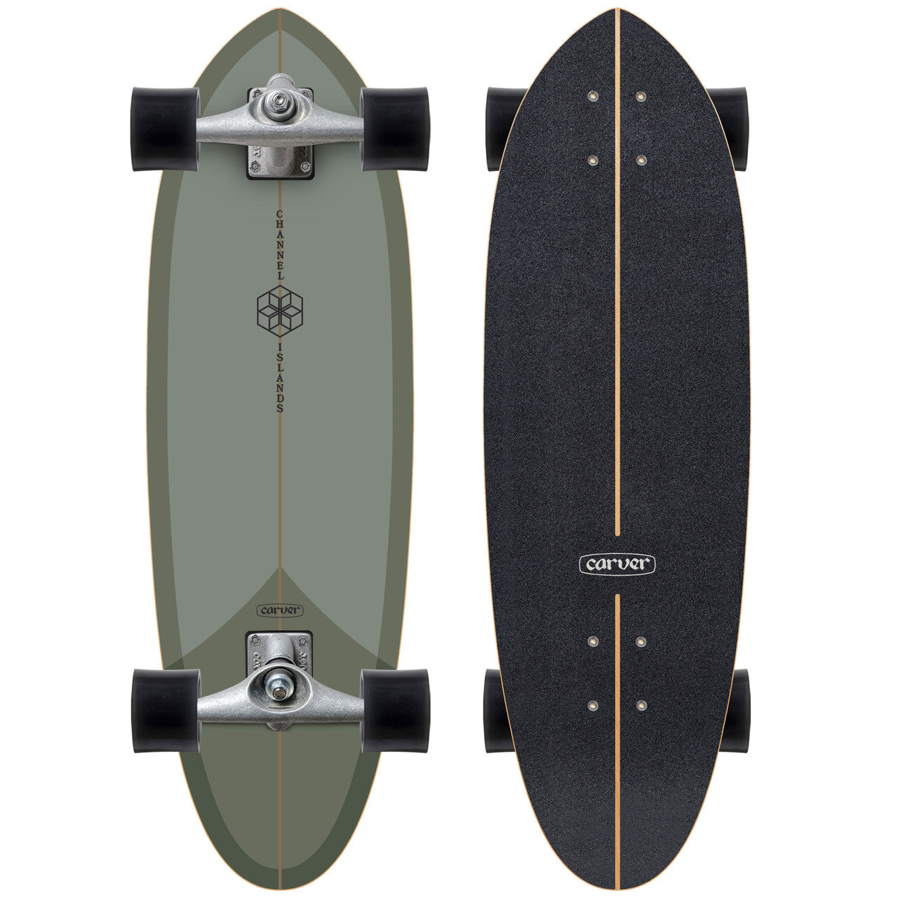Carver x Channel Islands Mid Sage Surfskate Complete CX (V5) - 32.5" - Bow Shock Marketplace