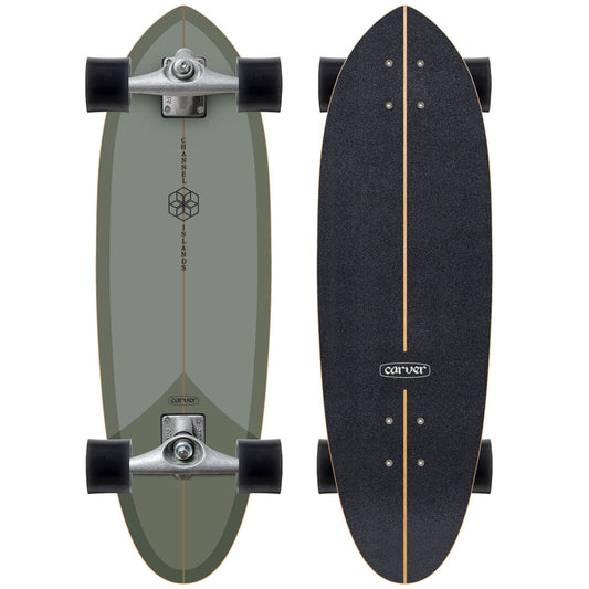 Carver x Channel Islands Mid Sage Surfskate Complete CX (V5) - 32.5" - Bow Shock Marketplace