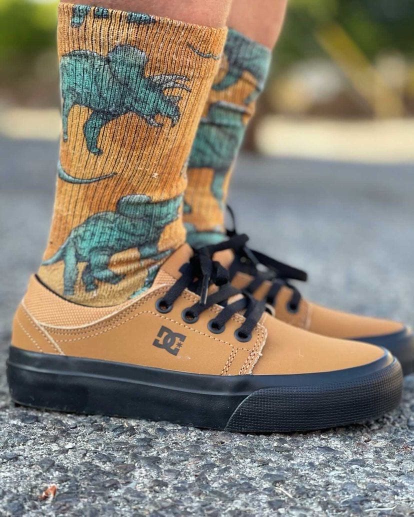 Colby Phillips Triceratops Youth Crew Socks