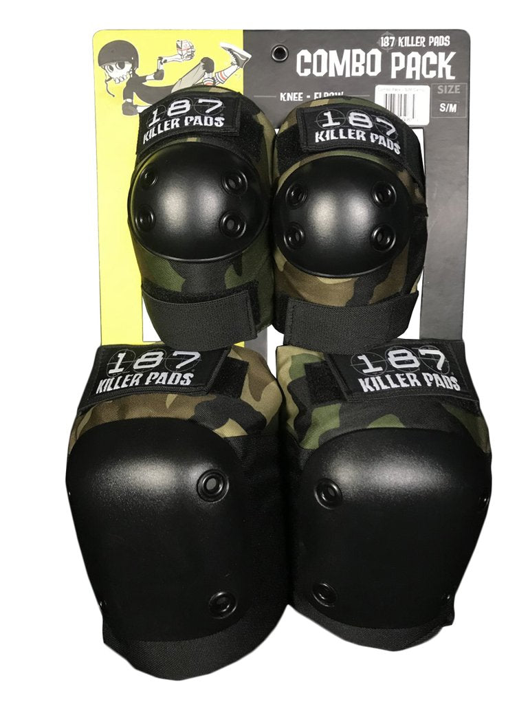187 Killer Pads Combo Pack Pad Set Elbow Pads / Knee Pads - Bow Shock Marketplace