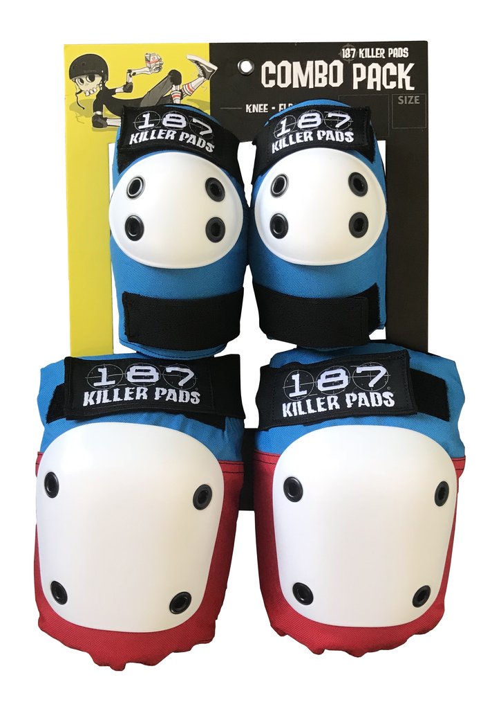 187 Killer Pads Combo Pack Pad Set Elbow Pads / Knee Pads - Bow Shock Marketplace
