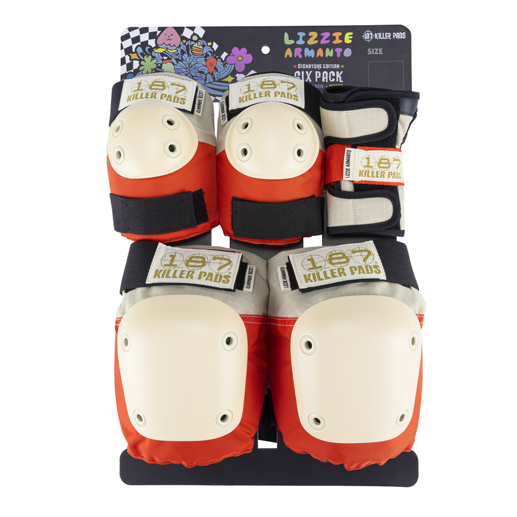 187 Killer Pads Lizzie Armanto Edition Six Pack Pad Set Wrist Guards / Elbow Pads / Knee Pads - Bow Shock Marketplace