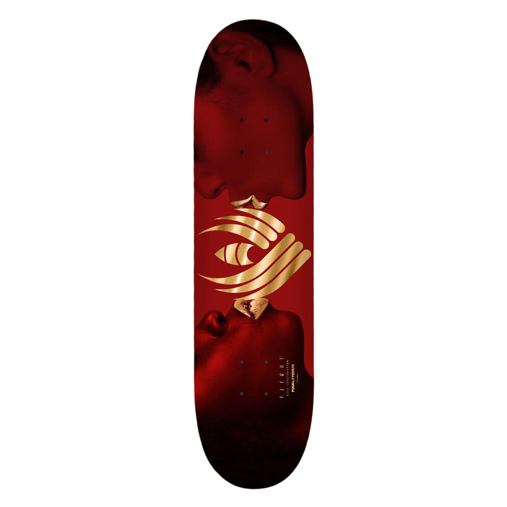 Powell Peralta Kiss Flight Skateboard Deck - 8.75″ Burgundy/Gold Foil - Bow Shock Marketplace