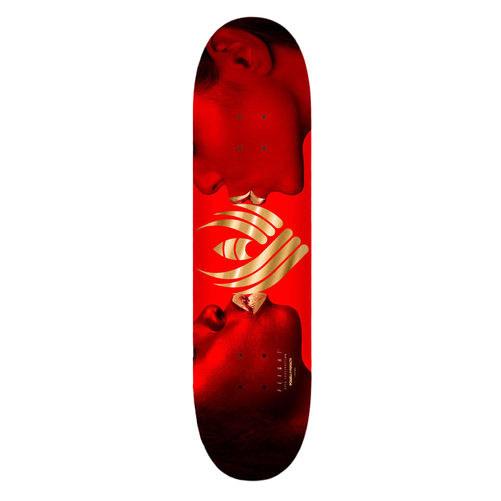 Powell Peralta Kiss Flight Skateboard Deck - 8.0″ Red/Gold Foil - Bow Shock Marketplace
