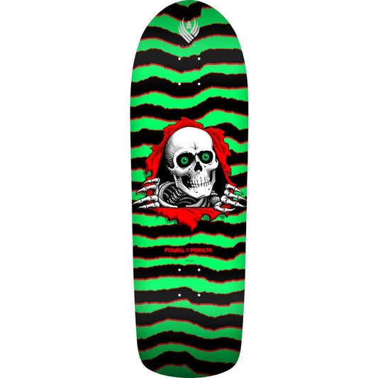 Powell Peralta Ripper 5 Flight Skateboard Deck - 9.7″ Green/Red - Bow Shock Marketplace