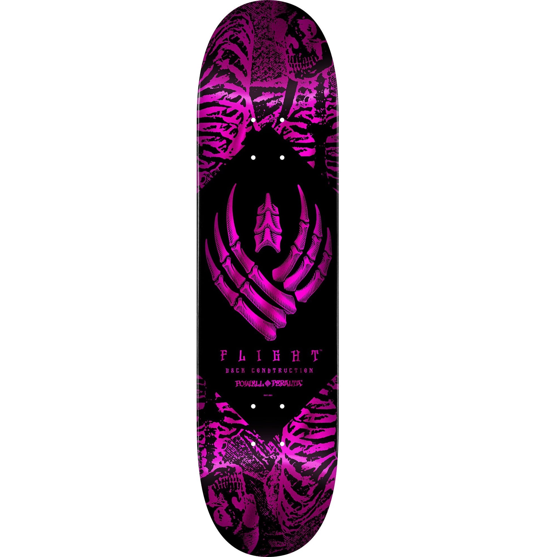 Powell Peralta Skeleton Flight Skateboard Deck - 8.0″ Pink Foil - Bow Shock Marketplace