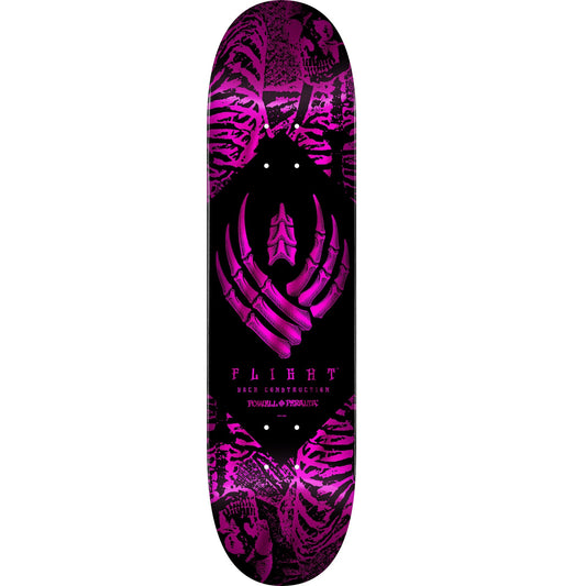 Powell Peralta Skeleton Flight Skateboard Deck - 8.0″ Pink Foil - Bow Shock Marketplace