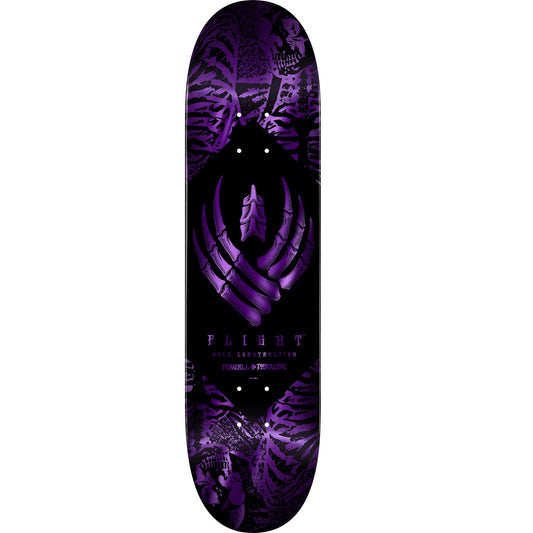Powell Peralta Skeleton Flight Skateboard Deck - 9.0″ Purple Foil - Bow Shock Marketplace