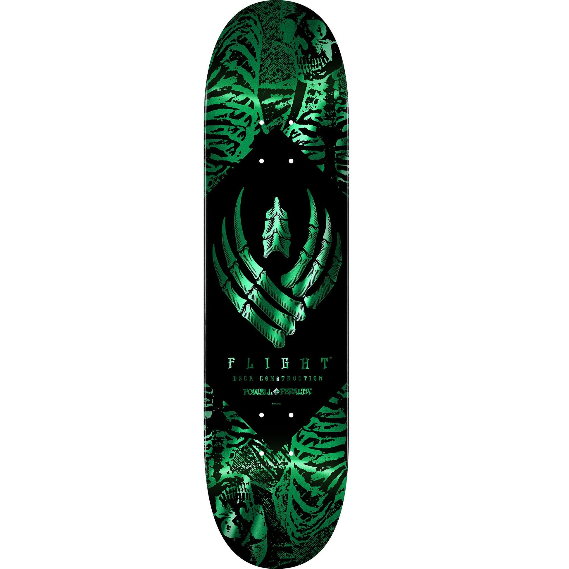 Powell Peralta Skeleton Flight Skateboard Deck - 8.13″ Teal Foil - Bow Shock Marketplace