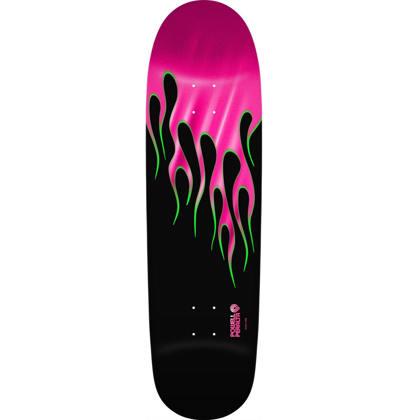 Powell Peralta OG Hot Rod Flames Skateboard Deck - 9.33" Pink Foil - Bow Shock Marketplace