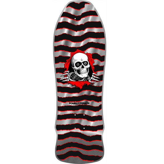 Powell Peralta GeeGah Ripper Reissue Skateboard Deck - 9.75″ Silver Foil - Bow Shock Marketplace