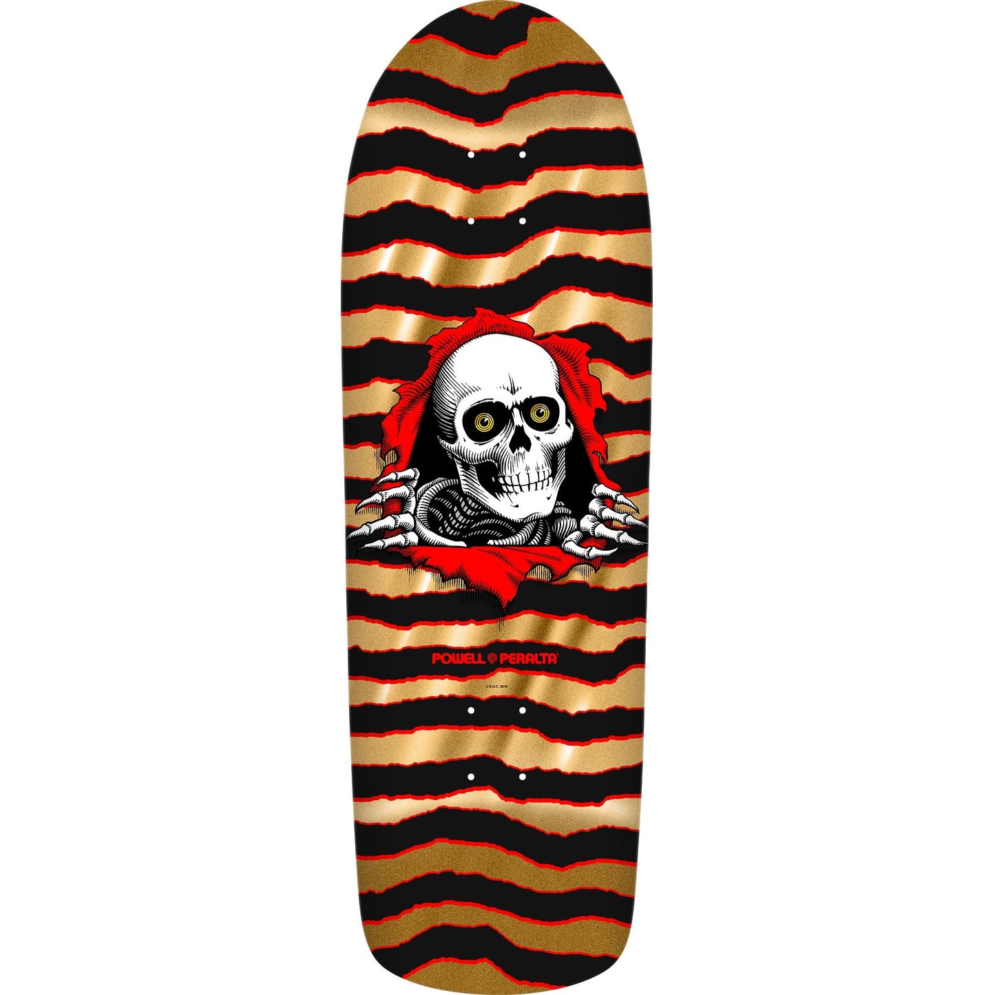Powell Peralta Old School Ripper Skateboard Deck - 9.89″ Gold Foil - Bow Shock Marketplace