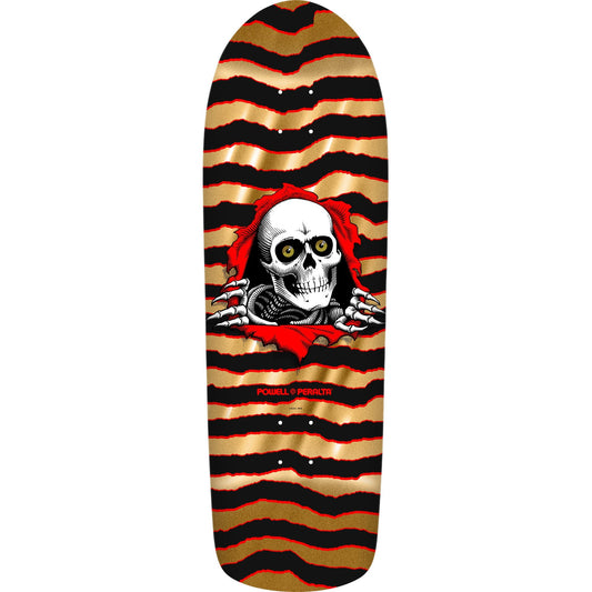 Powell Peralta Old School Ripper Skateboard Deck - 9.89″ Gold Foil - Bow Shock Marketplace