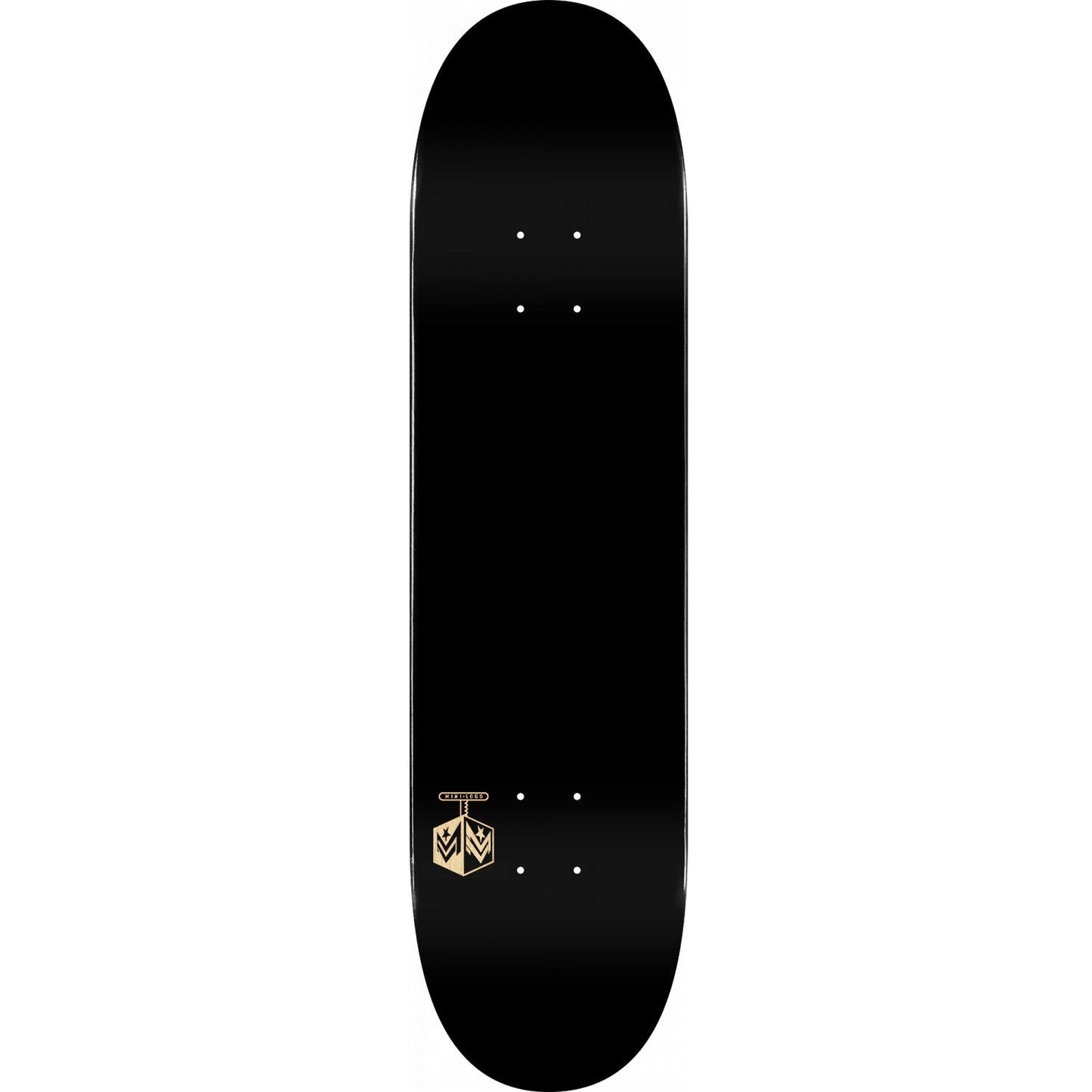 Mini Logo Chevron Detonator 15 Skateboard Deck 191 - 7.5" Solid Black - Bow Shock Marketplace