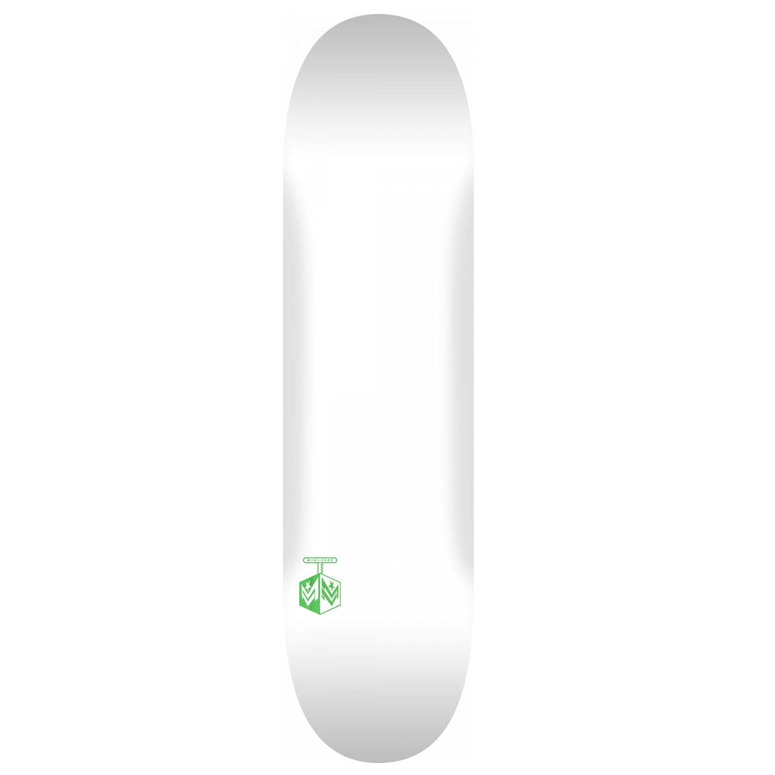 Mini Logo Detonator 15 Skateboard Deck 242 - 8.0" Solid White - Bow Shock Marketplace