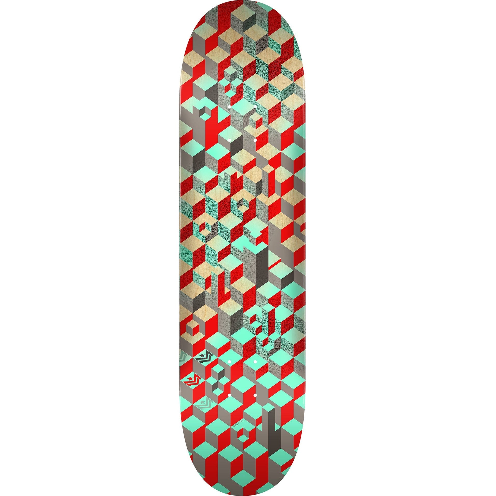 Mini Logo Pattern Blocks Skateboard Deck 242 - 8.0" - Bow Shock Marketplace