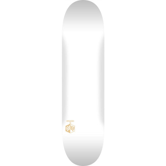 Mini Logo Detonator 15 Skateboard Deck 243 - 8.25″ Solid White - Bow Shock Marketplace