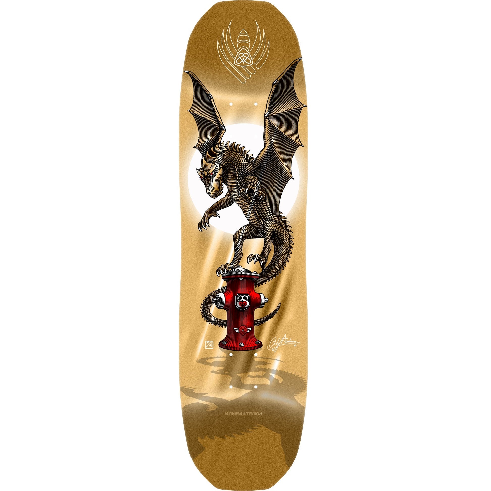Powell Peralta Pro Andy Anderson Hydrant Flight Deck 311 - 8.4″ Gold Foil - Bow Shock Marketplace